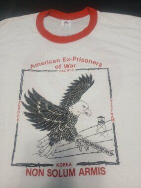 Vintage American Ex-Prisoners of War Ringer Tee XL Made in USA